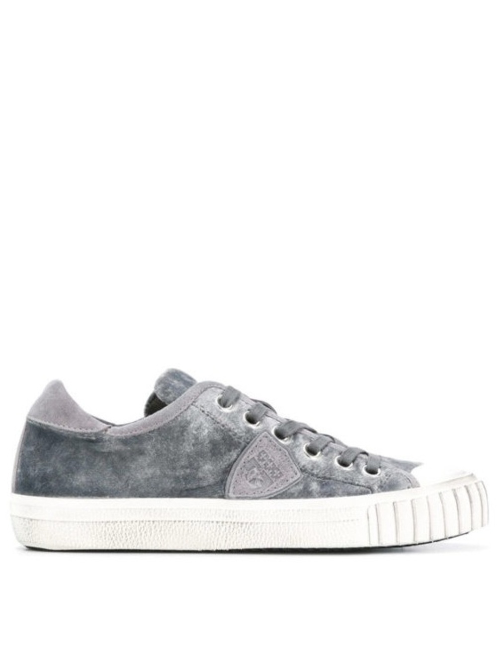 Philippe Model Gare side logo detailed velvet sneakers
